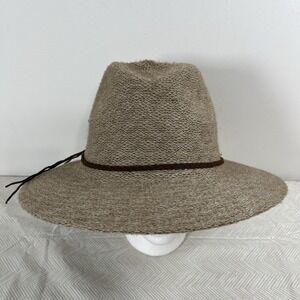 Scala Womens Wool Tan Safri Western Hat One Size Fits‎ All Adjustable Handmade